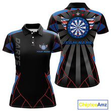 Load image into Gallery viewer, Red And Blue Wings Dartboard Custom Darts Polo Shirt For Women - Darts Team Jersey NYN0726