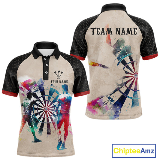 Human Play Darts Custom Colorful Darts Polo Shirt For Men - Darts Team Jersey NYN0729