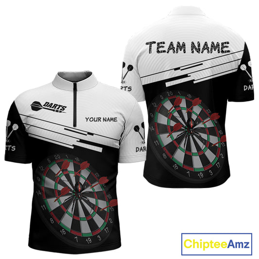Red Dart Arrows & Black Spider Darts Shirt For Men - Custom Dart Player Uniform NYN0525