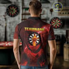 Load image into Gallery viewer, Lightning Red Flame Hand &amp; Darts Men's Darts Shirt - Custom Name For Players NYN0543