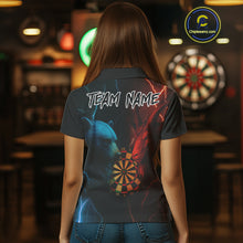 Load image into Gallery viewer, Goat &amp; Bear Dartboard Women&#39;s Darts Polo Shirt - Custom Name For Darts Jersey NYN0758
