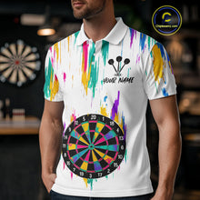 Load image into Gallery viewer, Custom Colorful Grunge Dartboard Darts Jerseys For Men, Darts Team Shirt Personalized NYN1094
