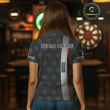Load image into Gallery viewer, Custom Patriotic Faith Cross Dart Polo Shirts For Women, US Dart Team Jerseys NYN0771
