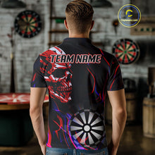 Load image into Gallery viewer, Red Skull And Dartboard Custom Darts Polo Shirts For Men, Darts Jersey NYN0776