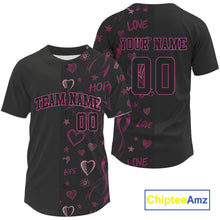 Load image into Gallery viewer, Custom 3D Pink Ribbon Baseball Jersey Women Health Care Support Authentic Baseball Jersey NYN1189