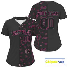 Load image into Gallery viewer, Custom 3D Pink Ribbon Baseball Jersey Women Health Care Support Authentic Baseball Jersey NYN1189