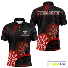 Load image into Gallery viewer, Three Red-Dartboard 3D Tribals Dart Shirt For Men - Custom Name &amp; Team Jersey NYN0624