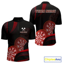 Load image into Gallery viewer, Three Red-Dartboard 3D Tribals Dart Shirt For Men - Custom Name &amp; Team Jersey NYN0624