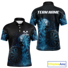 Load image into Gallery viewer, Personalized Icy Skull Dart Shirt Custom Dartboard Team Dart Jerseys For Men NYN1216