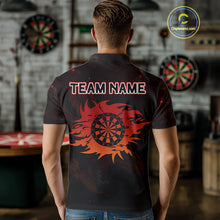 Load image into Gallery viewer, Red Flames Eagle Dartboard Custom Polo Darts Jerseys For Men, Darts Team Shirt Uniform NYN0851
