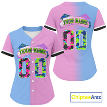 Load image into Gallery viewer, Custom Hiphop Baseball Jersey For Women Retro Streetwear Button Up Baseball Shirt NYN0856