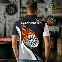 Load image into Gallery viewer, Custom Orange Flame Dartboard Darts Jersey For Men Outfit Dart Team Jersey NYN1269