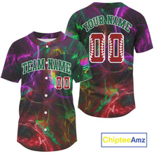 Load image into Gallery viewer, Custom Colorful Men's Baseball Jersey Personalized Lightning Baseball Shirt For Fans NYN0893