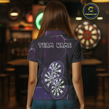Load image into Gallery viewer, Triple Dartboards Custom Grunge Darts Team Shirt For Women | Opt3 - Blue Purple NYN0680