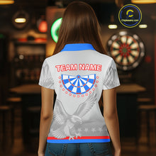 Load image into Gallery viewer, Light Eagle Dartboard Women&#39;s Darts Polo Shirt - Custom Name For Darts Jersey NYN0760