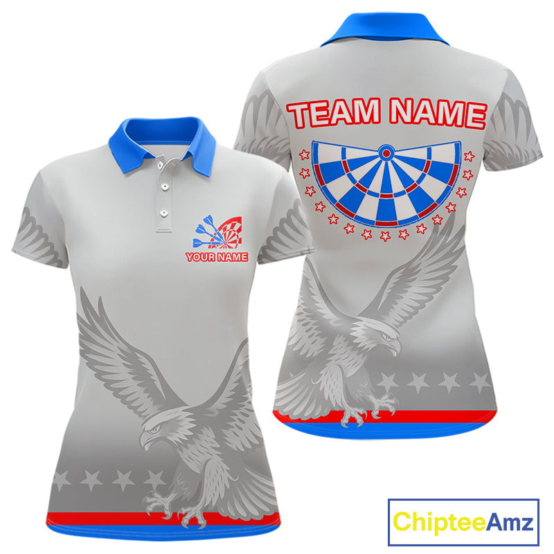 Light Eagle Dartboard Women's Darts Polo Shirt - Custom Name For Darts Jersey NYN0760