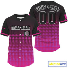 Load image into Gallery viewer, Pink And Black Baseball Jersey For Men Custom Name Baseball Shirt For Newborns NYN0840