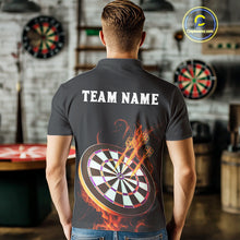 Load image into Gallery viewer, Custom Orange Flames Darts Raven Gothic Polo Darts Jerseys For Men Outfits Dart Jersey NYN0868