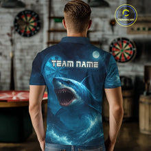 Load image into Gallery viewer, Custom Cobalt Shark Dartboard Darts Polo Shirt For Men Darts Tournament Team Jersey NYN0965