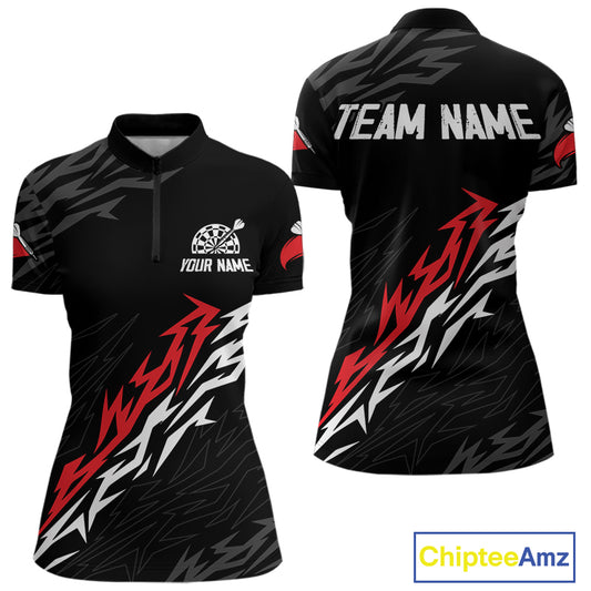 Men's Custom Dart Shirts With Red - White Streaks And Dartboard, Team Jerseys NYN0250