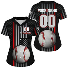 Load image into Gallery viewer, Custom Women's Baseball Jersey Personalized Patriotic Baseball, Baseball Shirt For Newborn NYN1114