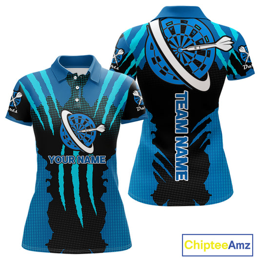 Blue Darts Shirt With Claw Mark Design – Custom Team & Name Shirt For en NYN0340