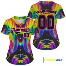 Load image into Gallery viewer, Personalized Holographic Baseball Jerseys Custom Authentic Baseball Jersey For Women &amp; Youth NYN1184
