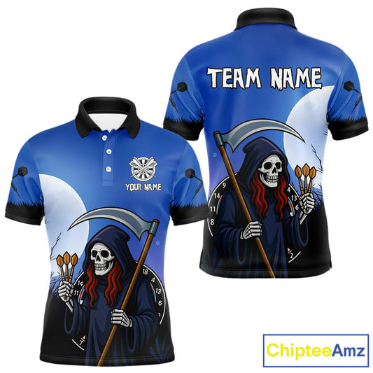 The Reaper Darts Gothic Style Men's Darts Team Shirt - Custom Name For Players NYN0497