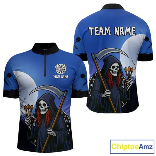 The Reaper Darts Gothic Style Men's Darts Team Shirt - Custom Name For Players NYN0497