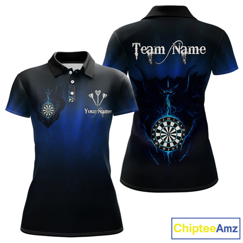 Lightning Dartboard Women's Darts Polo Shirt Custom Name For Players - Darts Jersey NYN0734