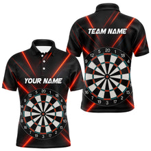 Load image into Gallery viewer, Men's Personalized Darts Shirt With Red Laser Streaks And Dual Dartboards NYN0268