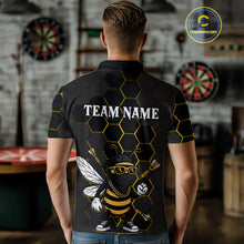 Load image into Gallery viewer, Bee Human And Dart Arrows Funny Darts Shirt For Men - Custom Name &amp; Team Jersey NYN0669