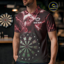 Load image into Gallery viewer, Custom Lightning Red Eagle Dartboard Men Dart Shirt Outfits Dart Team Jerseys NYN1067