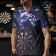 Load image into Gallery viewer, Custom Lightning Blue Eagle Dartboard Men Dart Shirt Outfits Dart Team Jerseys NYN1068