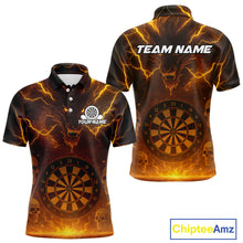 Load image into Gallery viewer, Yellow Custom Lightning Dragon Skull Dart Shirts For Men Outfit Dart Dragon Jerseys NYN1057