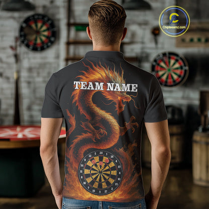 Custom Funny Dragon Darts Shirt For Men Personalized Darts Jerseys, Darts Team Shirt NYN1170