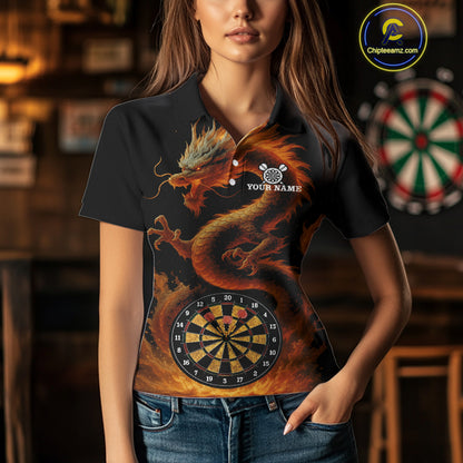 Custom Funny Dragon Darts Shirt For Women Personalized Darts Jerseys, Darts Team Shirt NYN1170
