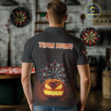 Load image into Gallery viewer, Custom Halloween Darts Shirt For Men Personalized Pumpkin Skull Halloween Darts Jerseys NYN1229