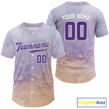 Load image into Gallery viewer, Purple-Yellow Men's Baseball Jerseys Custom Funny Baseball Shirt Youth Baseball Jersey NYN1249