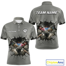 Load image into Gallery viewer, Funny Tornado Grey Billiard Ball Shirt For Men Personalized Thunder 8 Ball Pool Team Jersey NYN2985