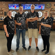 Load image into Gallery viewer, Grey Grim Reaper Smoke Dartboard Custom Grunge Men Darts Polo Shirt Darts Team Jersey NYN2718