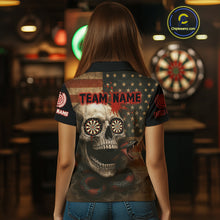 Load image into Gallery viewer, Custom Horror Cobra Skull Dartboard Dart Polo Shirt For Women Patriotic Dart Team Jersey NYN1500