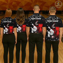 Load image into Gallery viewer, Funny Bull Grunge Red Bowling Polo &amp; 1/4 Zip Shirts For Men Custom Outftis Team Bowling Jerseys NYN3129