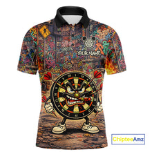 Load image into Gallery viewer, Funny Dartboard Smoking Men Darts Team Shirt Personalized Graffiti Dart Polo Jerseys NYN2554