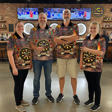 Load image into Gallery viewer, Funny Dartboard Smoking Men Darts Team Shirt Personalized Graffiti Dart Quarter-Zip Jerseys NYN2554