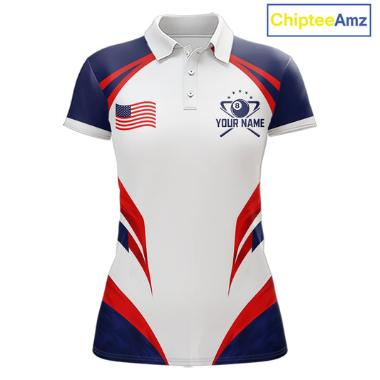 Custom 250 Years Freedom Eagle 8 Ball Pool Billiard Shirt For Women Patriotic Billiard Apparel NYN2633
