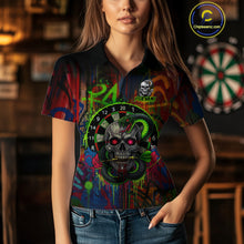 Load image into Gallery viewer, Colorful Cobra Skull Dartboard Custom Graffiti Women Darts Polo Shirt Shark Dart Jerseys NYN1924