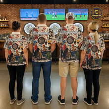 Load image into Gallery viewer, Grunge Graffiti Funny Friends And Beer Mens Darts Shirt Custom Polo 1/4 Zip Team Darts Jersey NYN3243