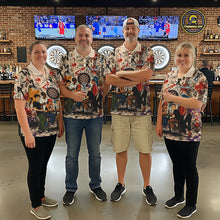 Load image into Gallery viewer, Grunge Graffiti Funny Friends And Beer Mens Darts Shirt Custom Polo 1/4 Zip Team Darts Jersey NYN3243