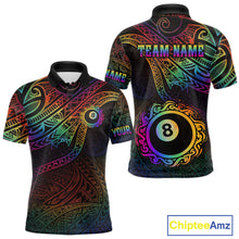 Load image into Gallery viewer, Colorful Rainbow Tribal Billiard Jersey For Men 8 Ball Billiard Uniform Billiard Team Shirts NYN2922